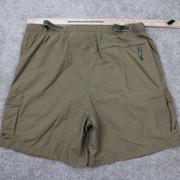 Columbia Vertex Shorts Mens 2XL XXL Brown Packable Belted Cargo Nylon 9" inseam - Picture 7 of 12